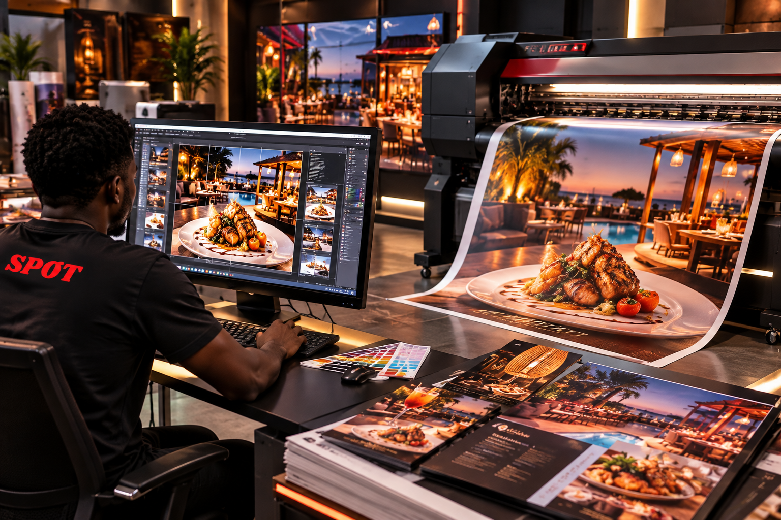 Création visuelle pour un restaurant haut de gamme