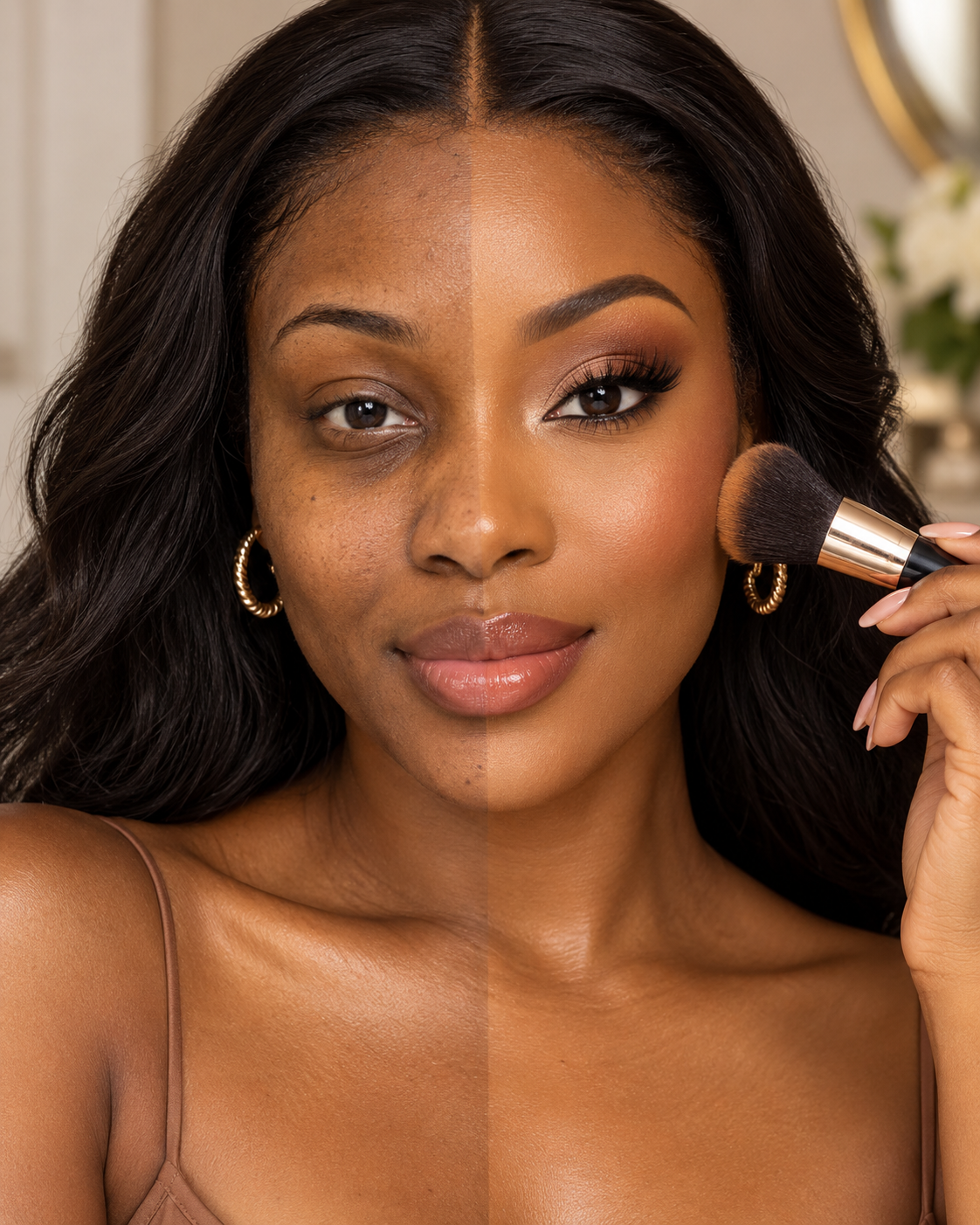 Transformation beauté avant et après
